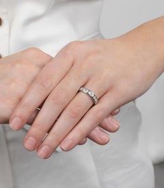 Tiffany & Co. Brilliant Cut Diamond Platinum Half Eternity Ring