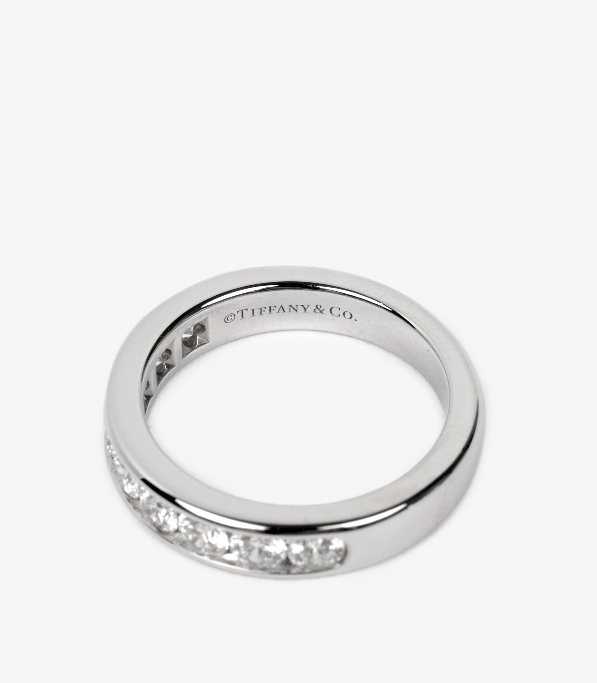 Brilliant Cut Tiffany & Co. Brilliant cut Diamond Platinum Half Eternity Ring