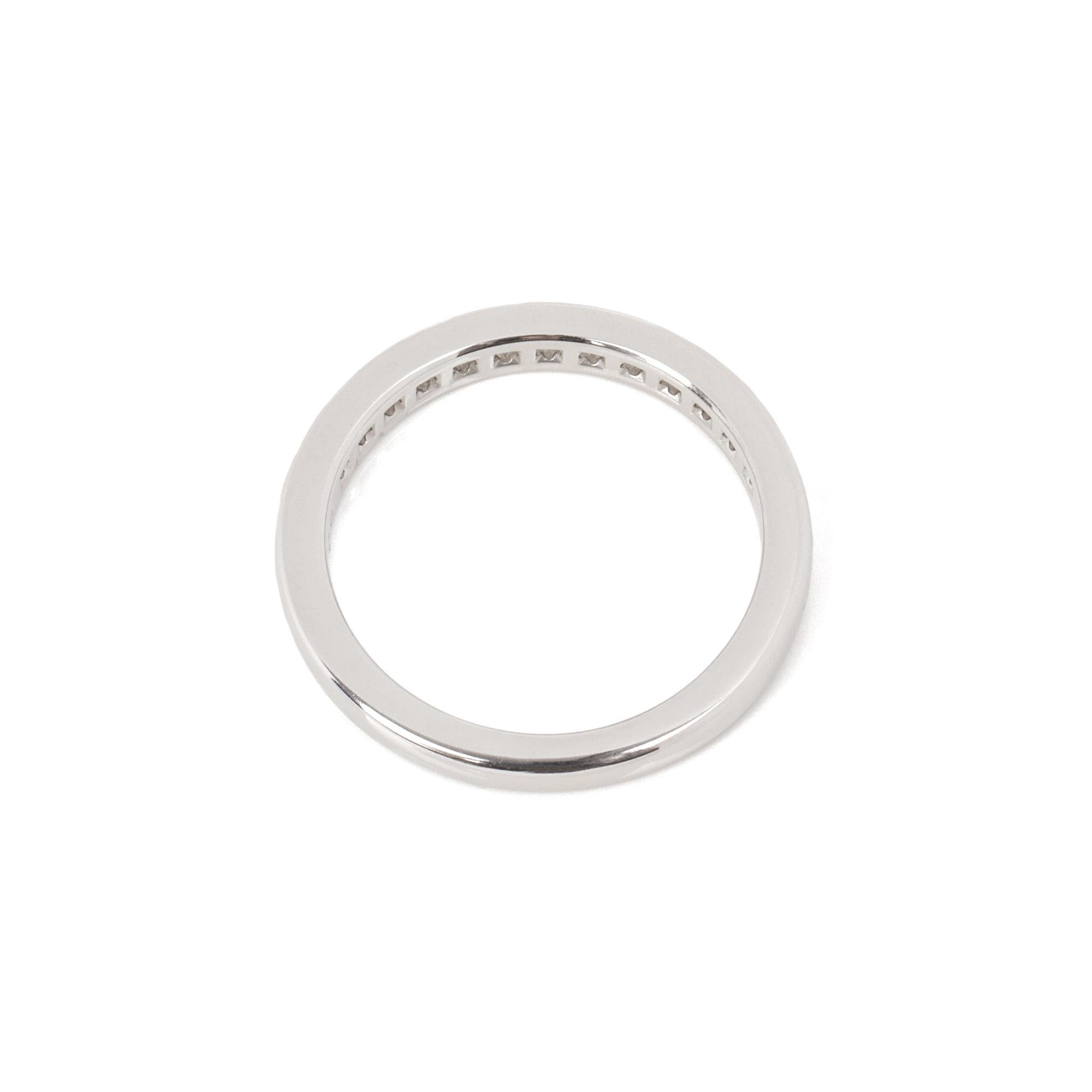 Contemporaneo Tiffany & Co. Brilliant cut Diamond Platinum Half Eternity Ring in vendita
