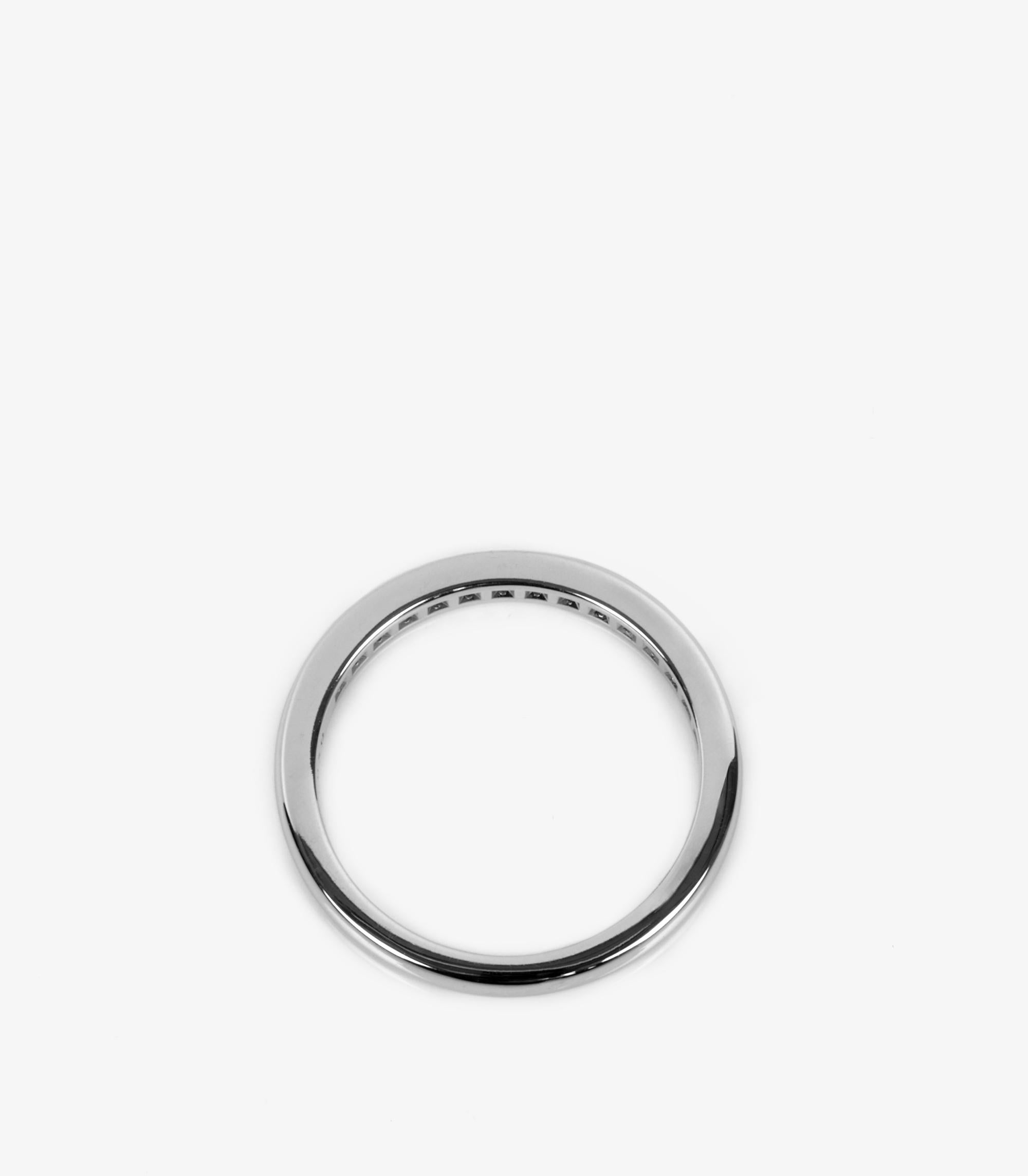 Round Cut Tiffany & Co. Brilliant cut Diamond Platinum Half Eternity Ring For Sale