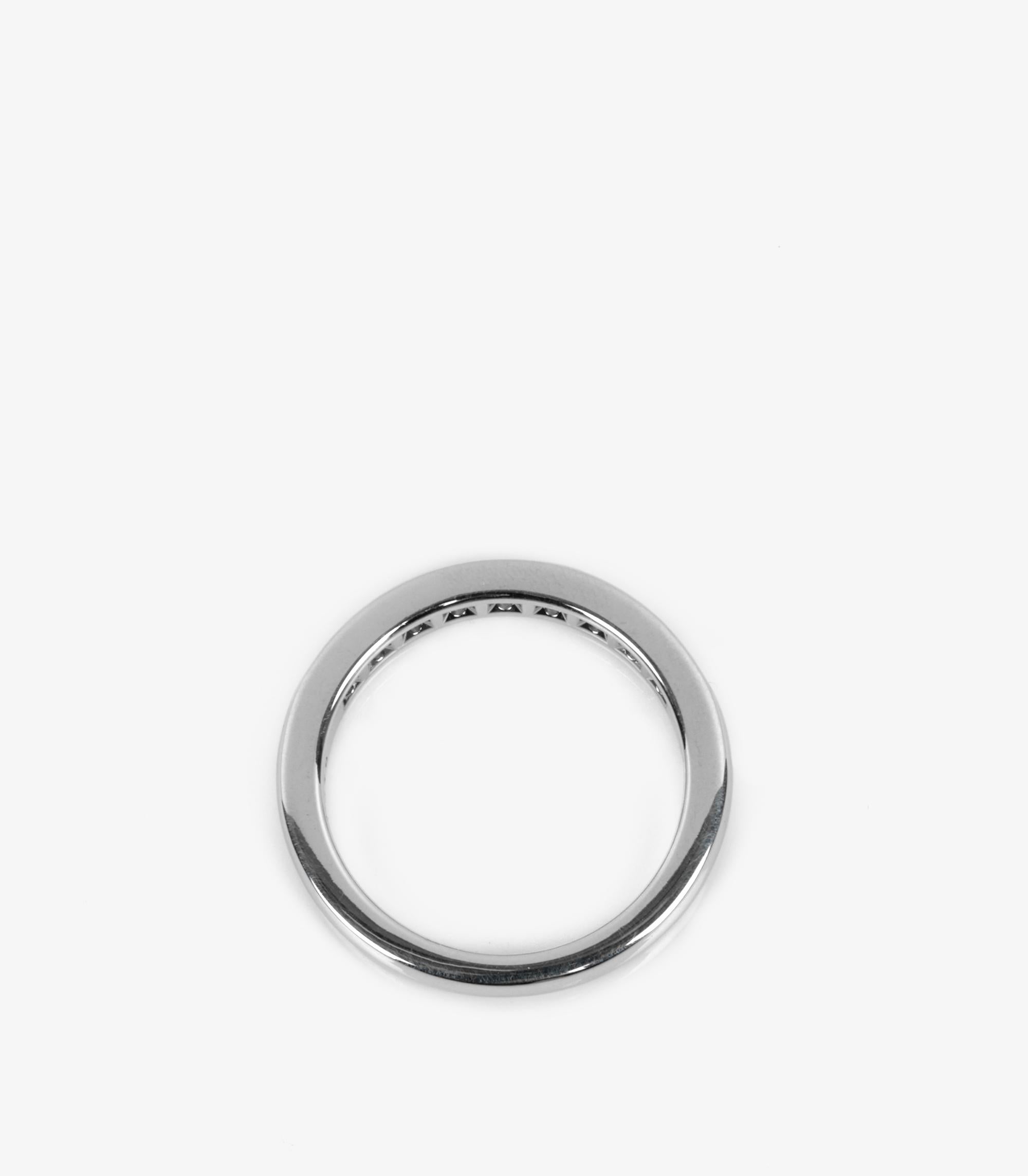 Round Cut Tiffany & Co. Brilliant cut Diamond Platinum Half Eternity Ring For Sale
