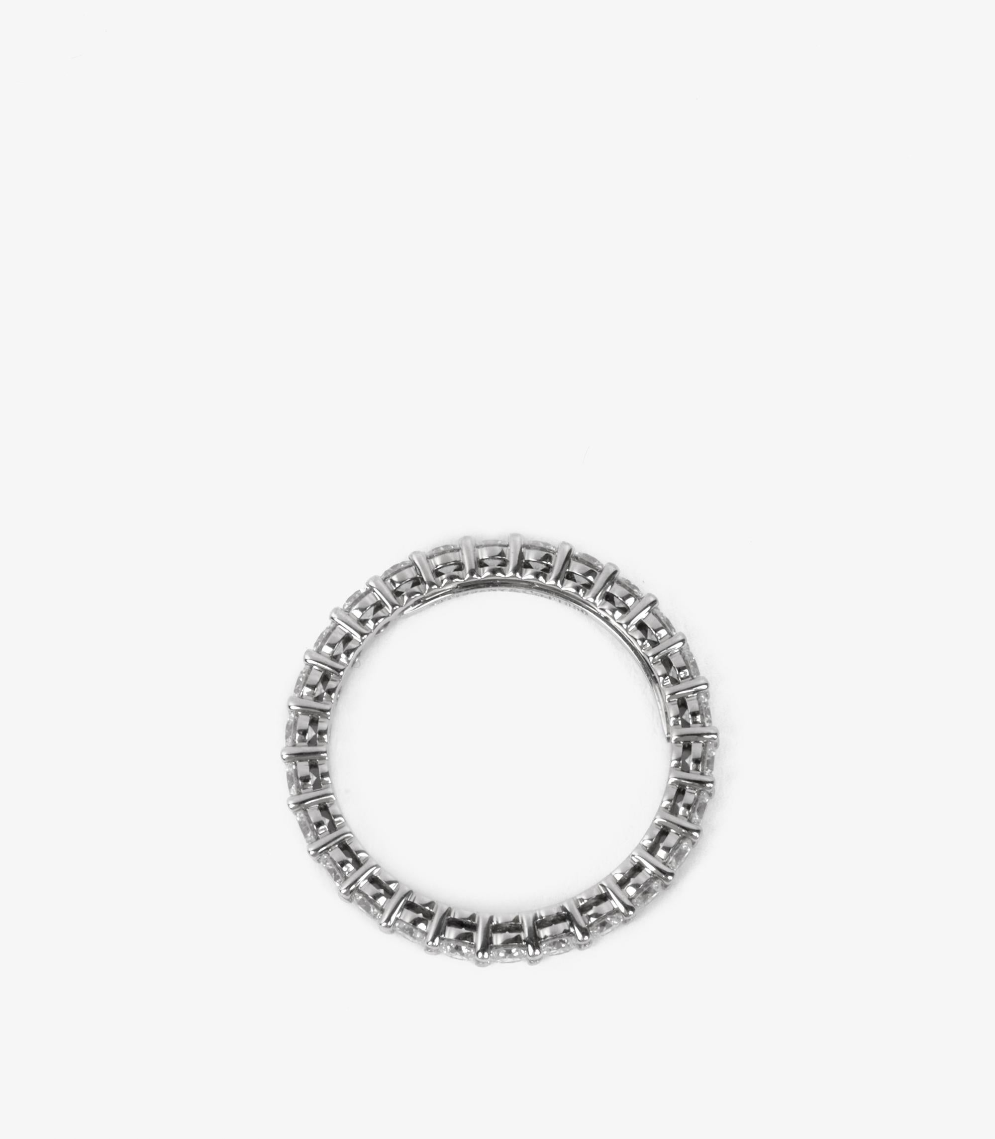 Women's or Men's Tiffany & Co. Brilliant Cut Diamond Platinum Half Eternity Ring For Sale