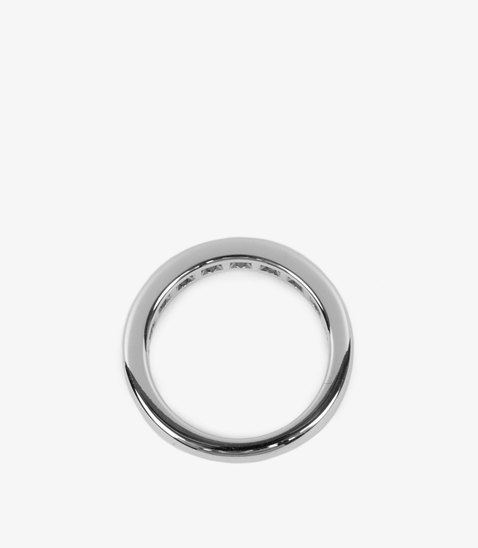 Women's or Men's Tiffany & Co. Brilliant Cut Diamond Platinum Half Eternity Ring For Sale