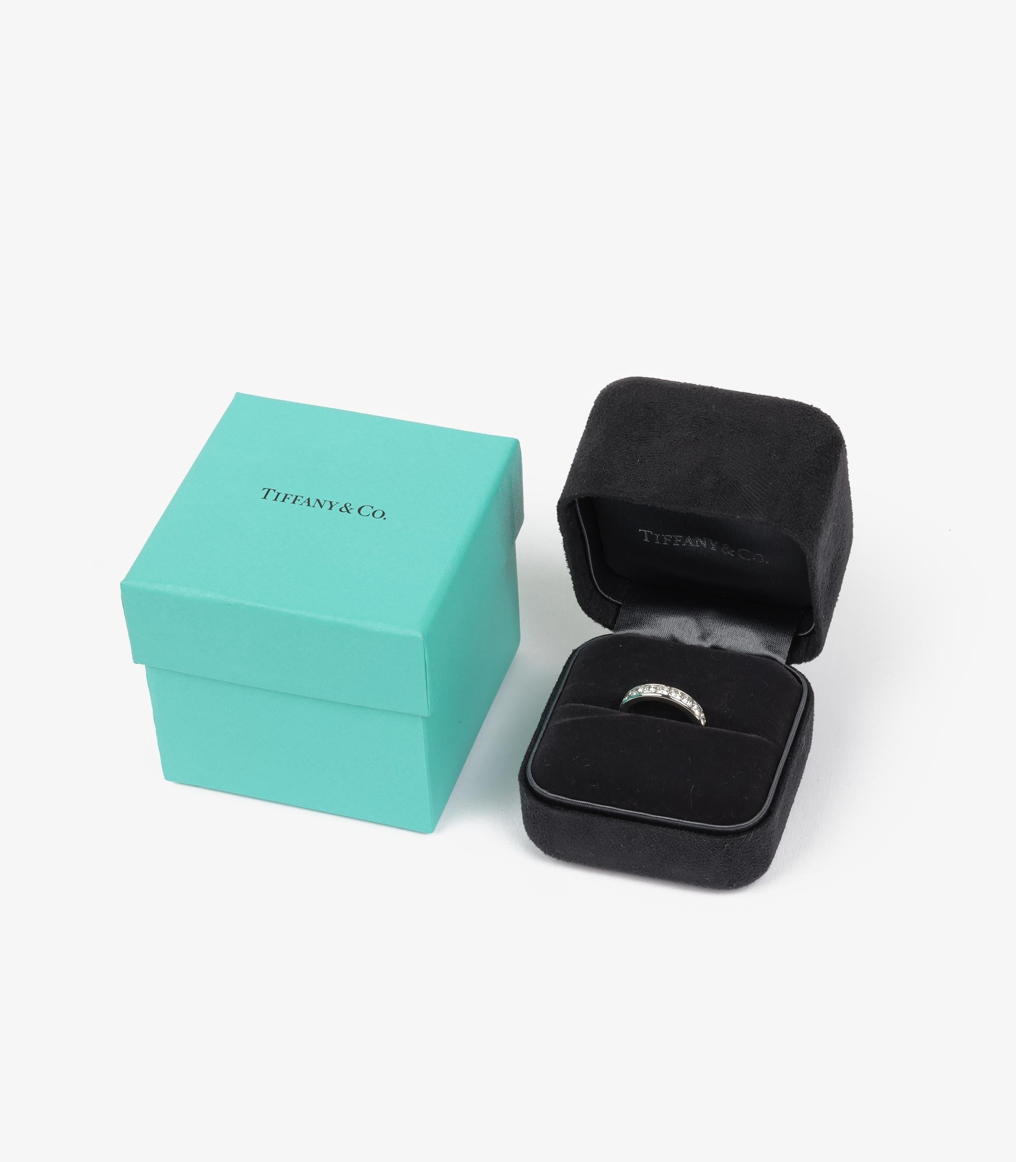 Women's or Men's Tiffany & Co. Brilliant cut Diamond Platinum Half Eternity Ring
