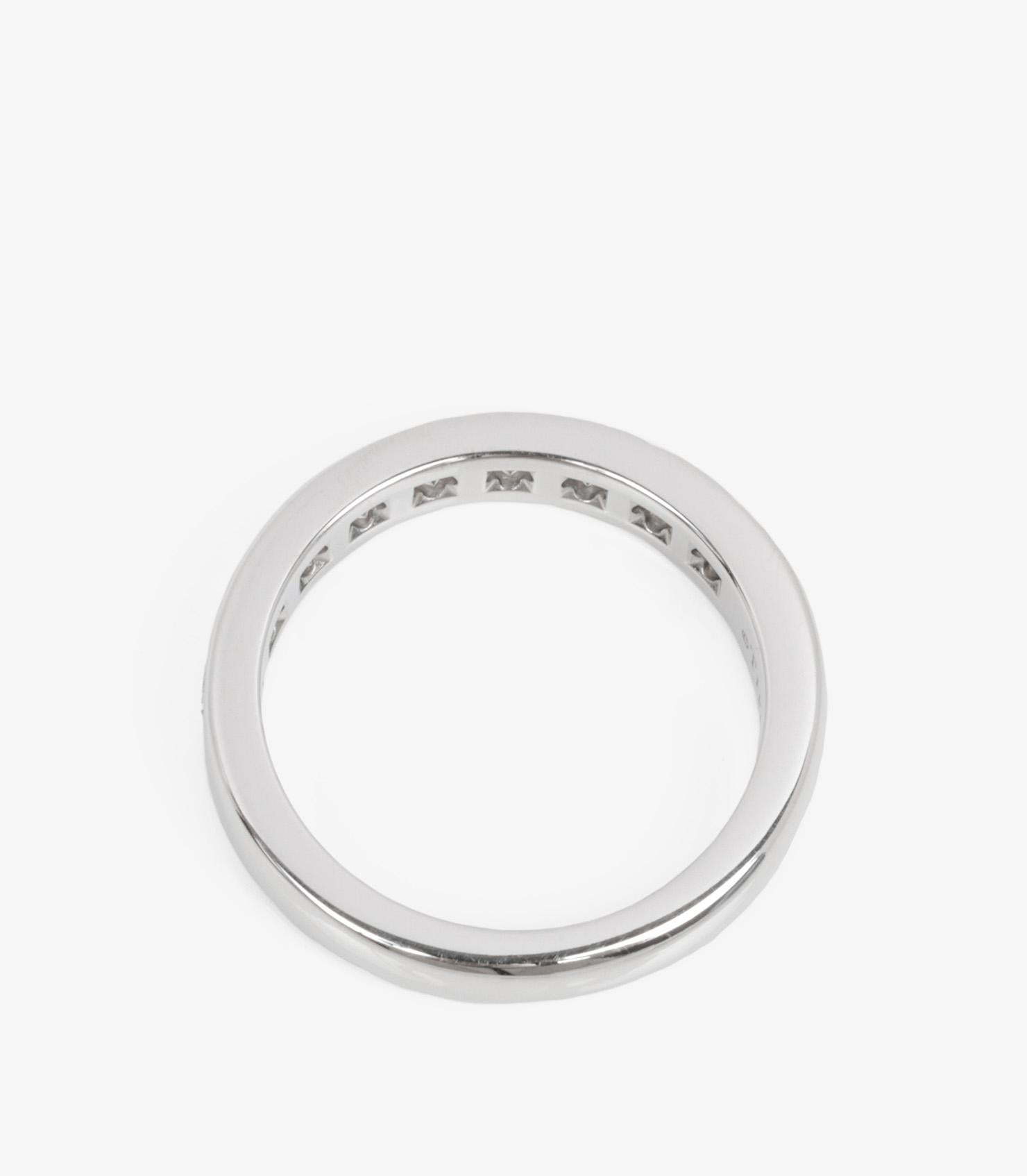 Tiffany & Co. Brilliant Cut Diamond Platinum Half Eternity Ring For Sale 2