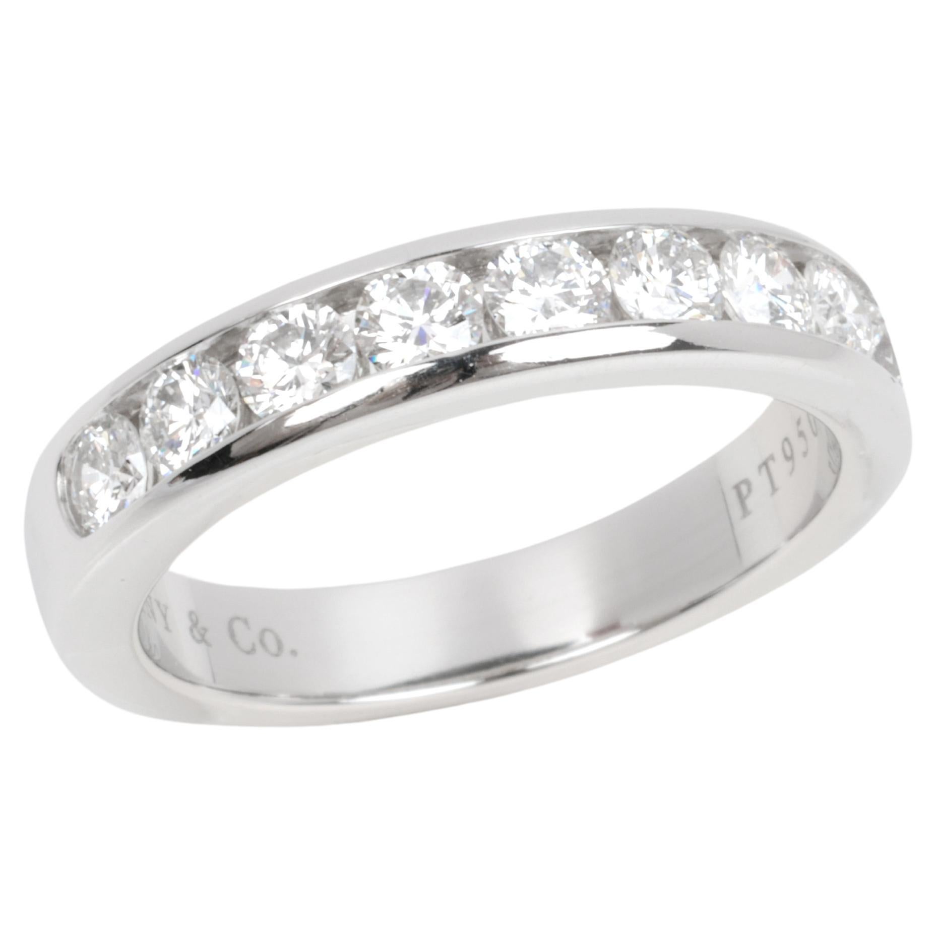 Tiffany & Co. Brilliant Cut Diamond Platinum Half Eternity Ring