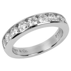 Tiffany & Co. Brilliant Cut Diamond Platinum Half Eternity Ring