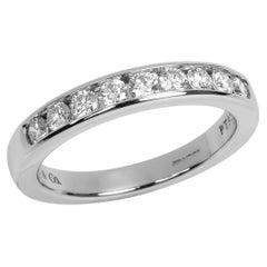 Tiffany & Co. Brilliant cut Diamond Platinum Half Eternity Ring