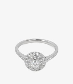 Tiffany & Co. Brilliant Cut Diamond Platinum Soleste Ring