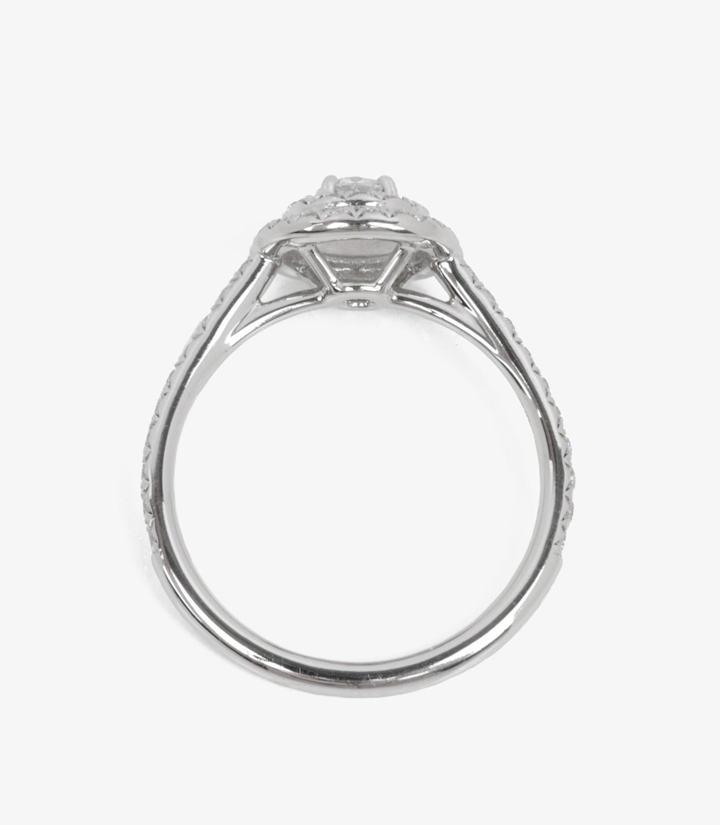 Tiffany & Co. Brilliant Cut Diamond Platinum Soleste Ring 1