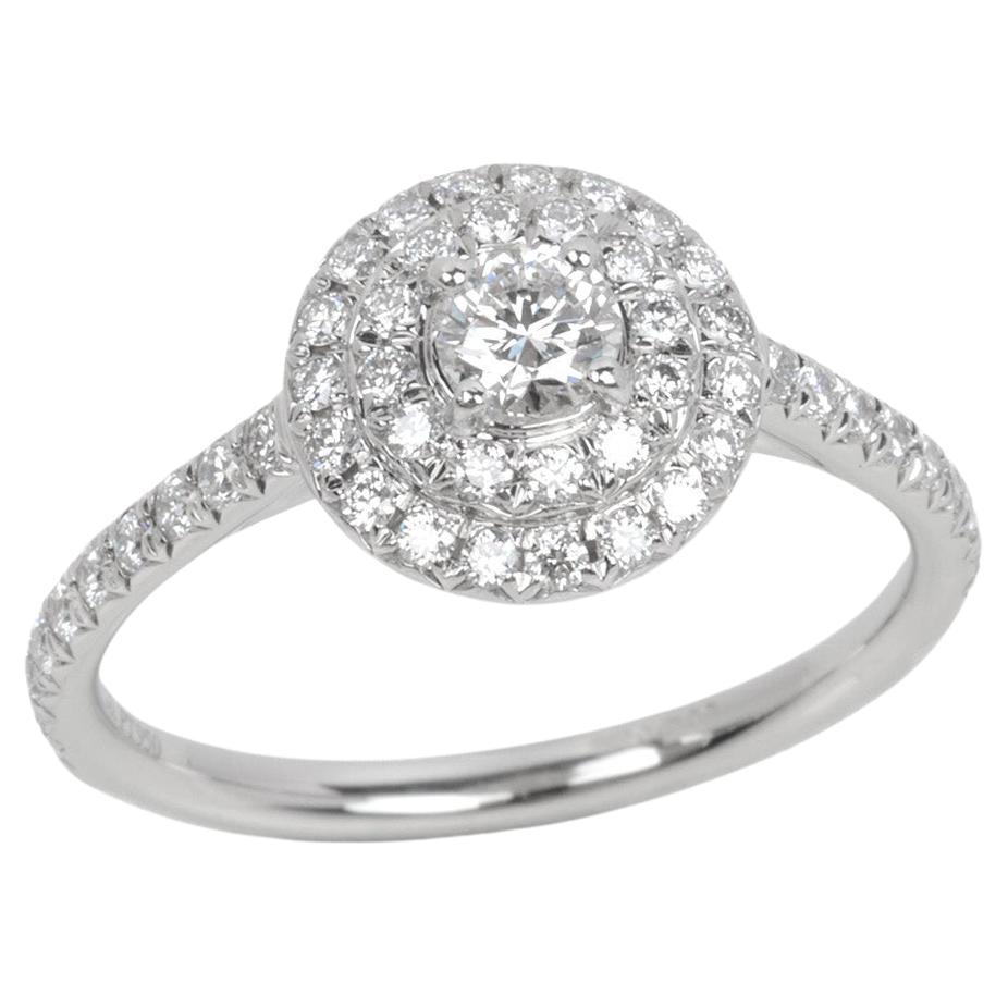 Tiffany & Co. Brilliant Cut Diamond Platinum Soleste Ring