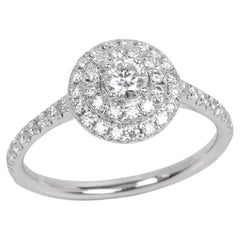 Used Tiffany & Co. Brilliant Cut Diamond Platinum Soleste Ring