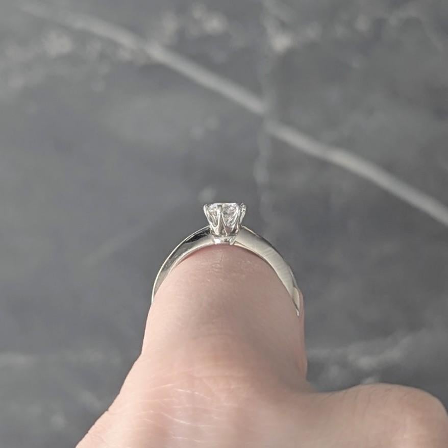 Tiffany & Co. Brilliant Diamond Platinum Contemporary Solitaire Engagement Ring For Sale 6