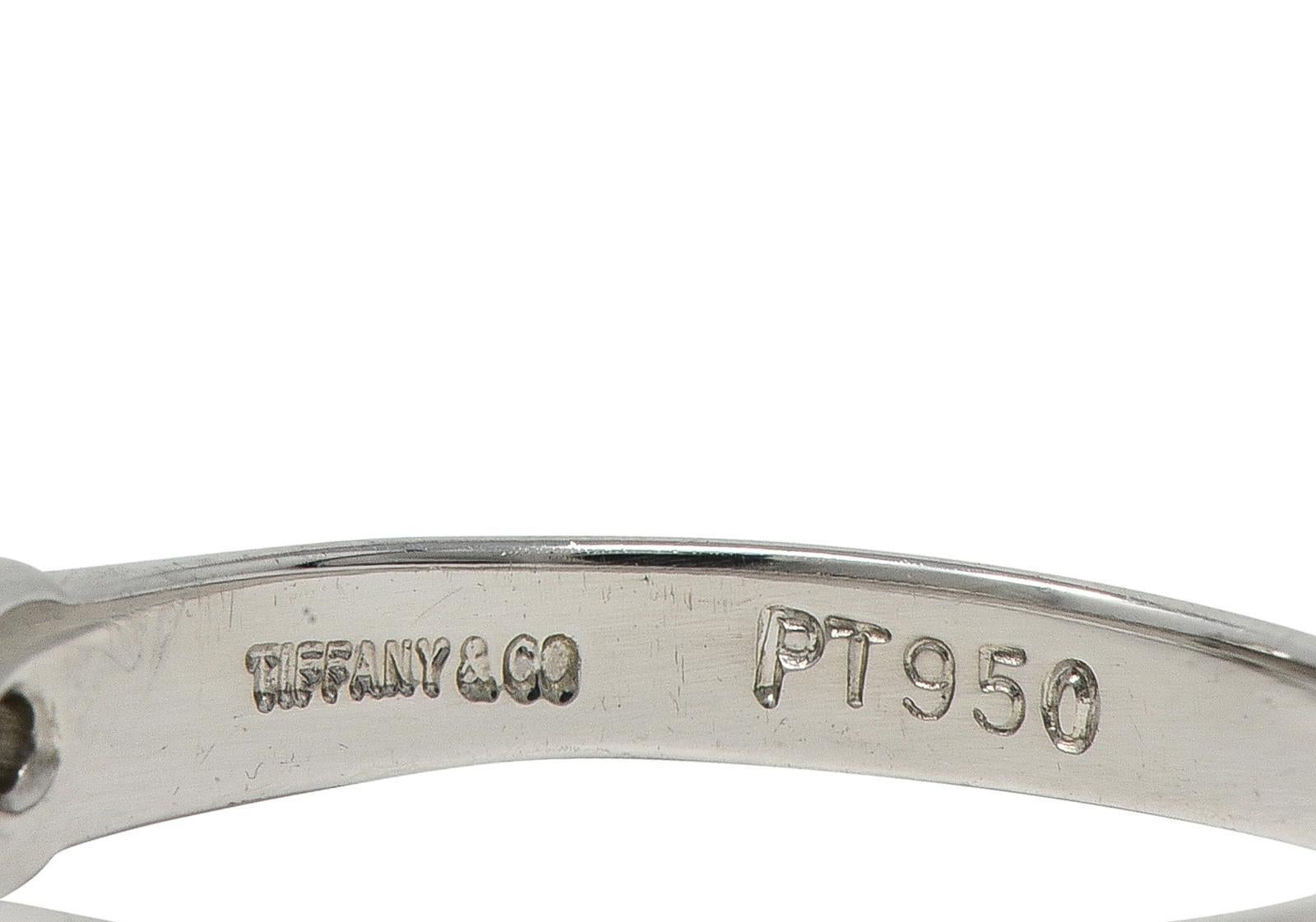Tiffany & Co. Brilliant Diamond Platinum Contemporary Solitaire Engagement Ring For Sale 1