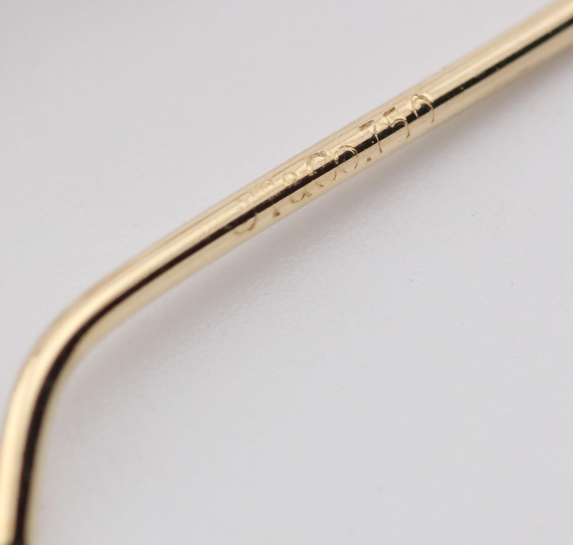 Tiffany & Co. Boucles d'oreilles chandelier en or jaune 18k avec aigue-marine Briolette en vente 2