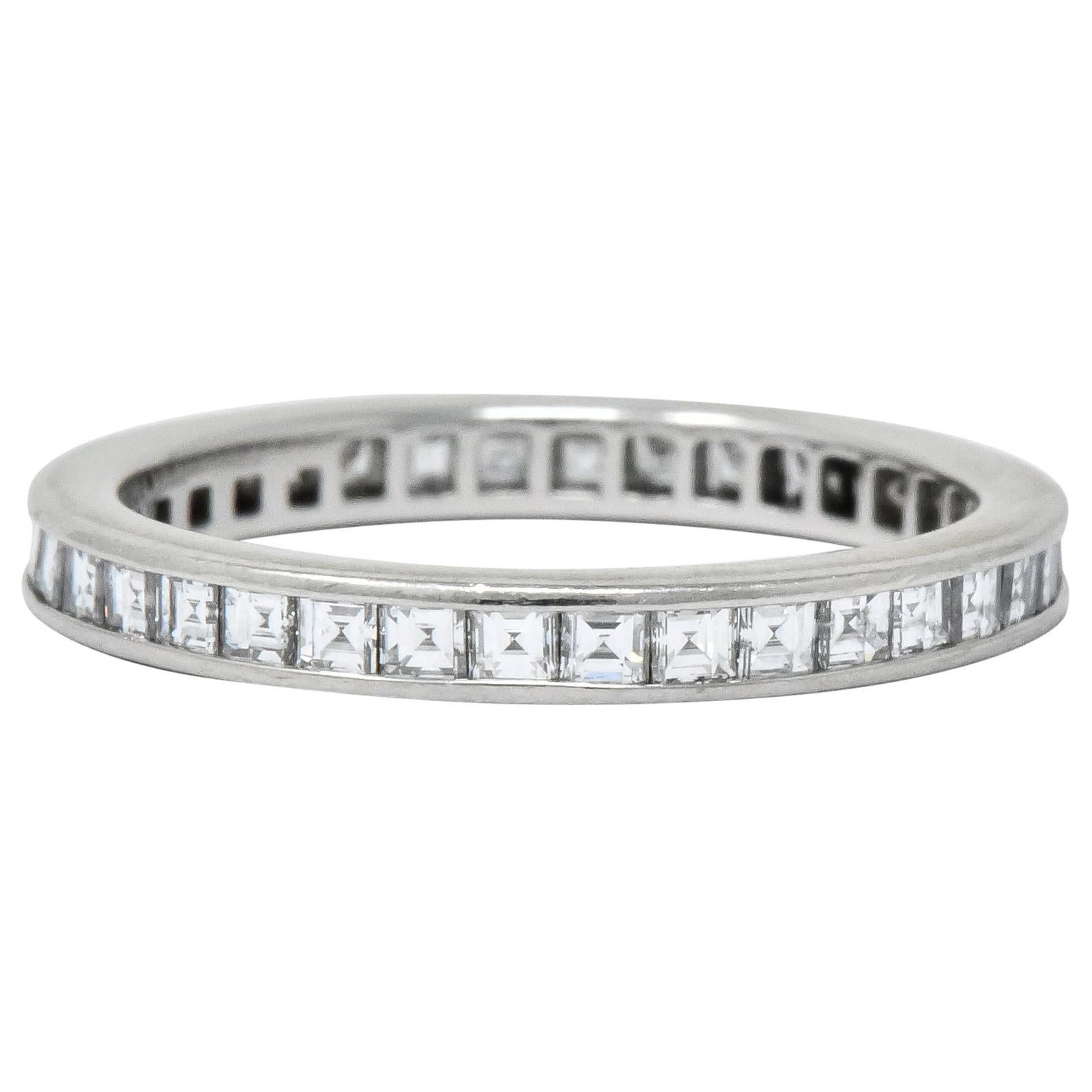 Tiffany & Co. British 1.50 Carat Diamond Platinum Eternity Band Ring
