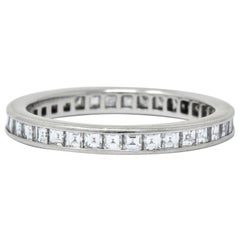 Tiffany & Co. British 1.50 Carat Diamond Platinum Eternity Band Ring
