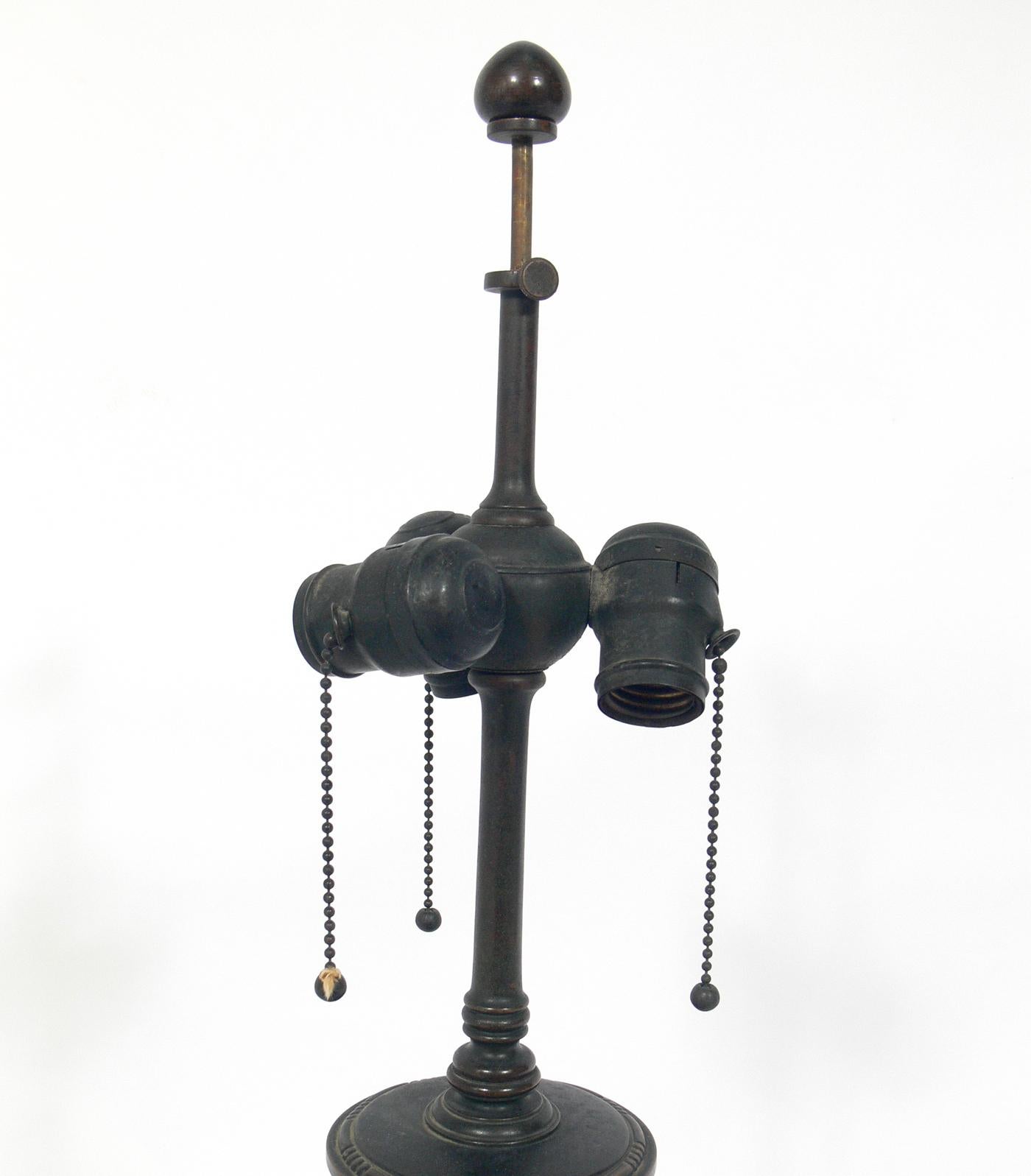 Early 20th Century Tiffany & Co. Bronze and Marble Lamp