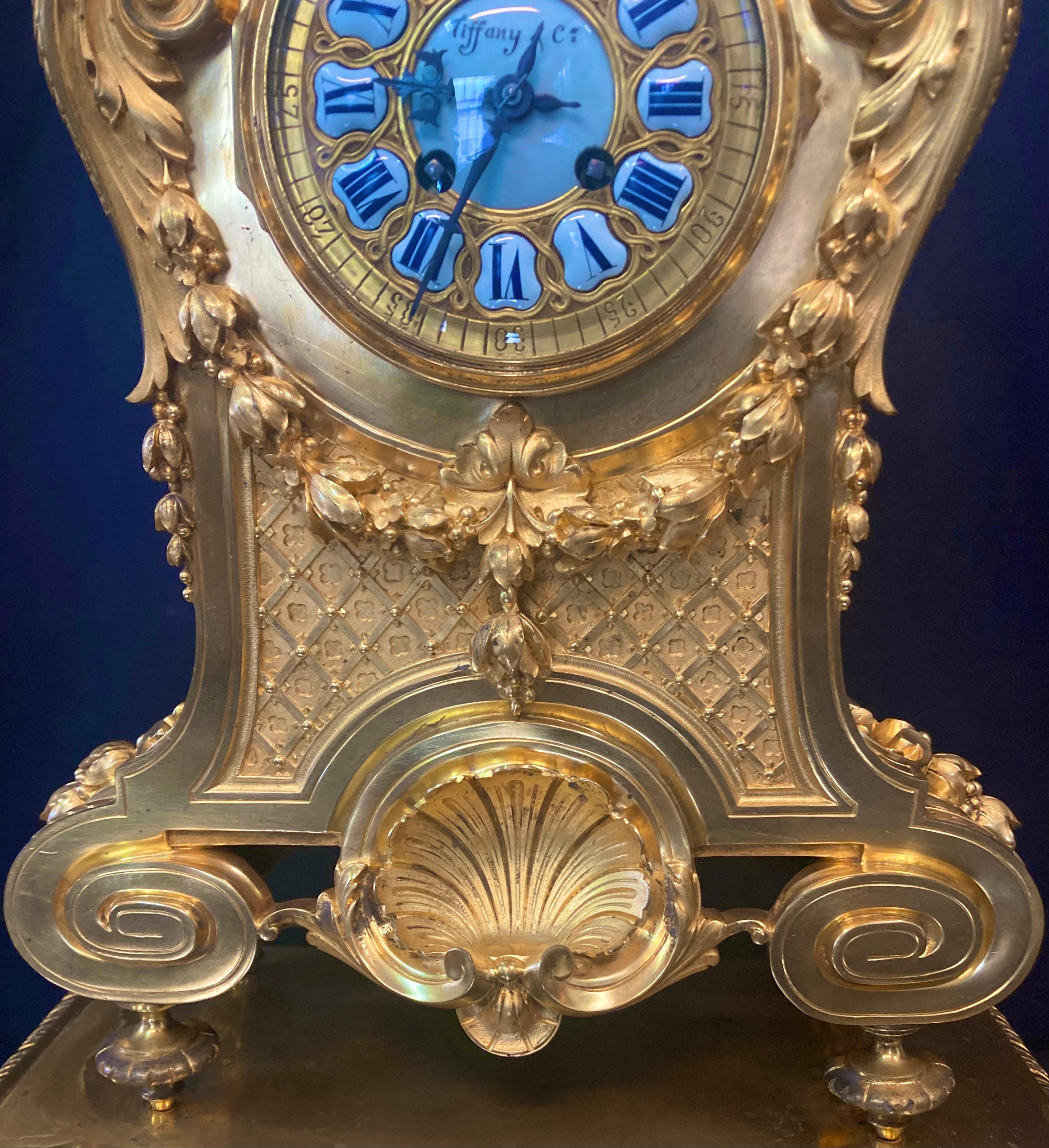 Tiffany & Co. Bronze Clock For Sale 6