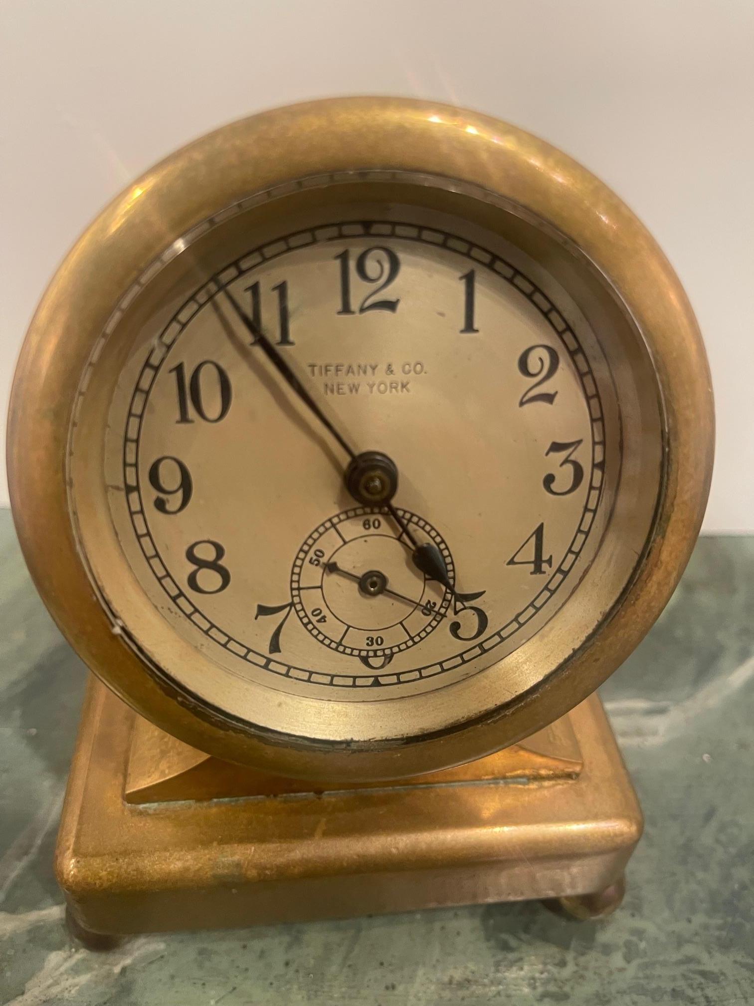 Tiffany & Co. Bronze Desk Clock, Early 20th century For Sale 2