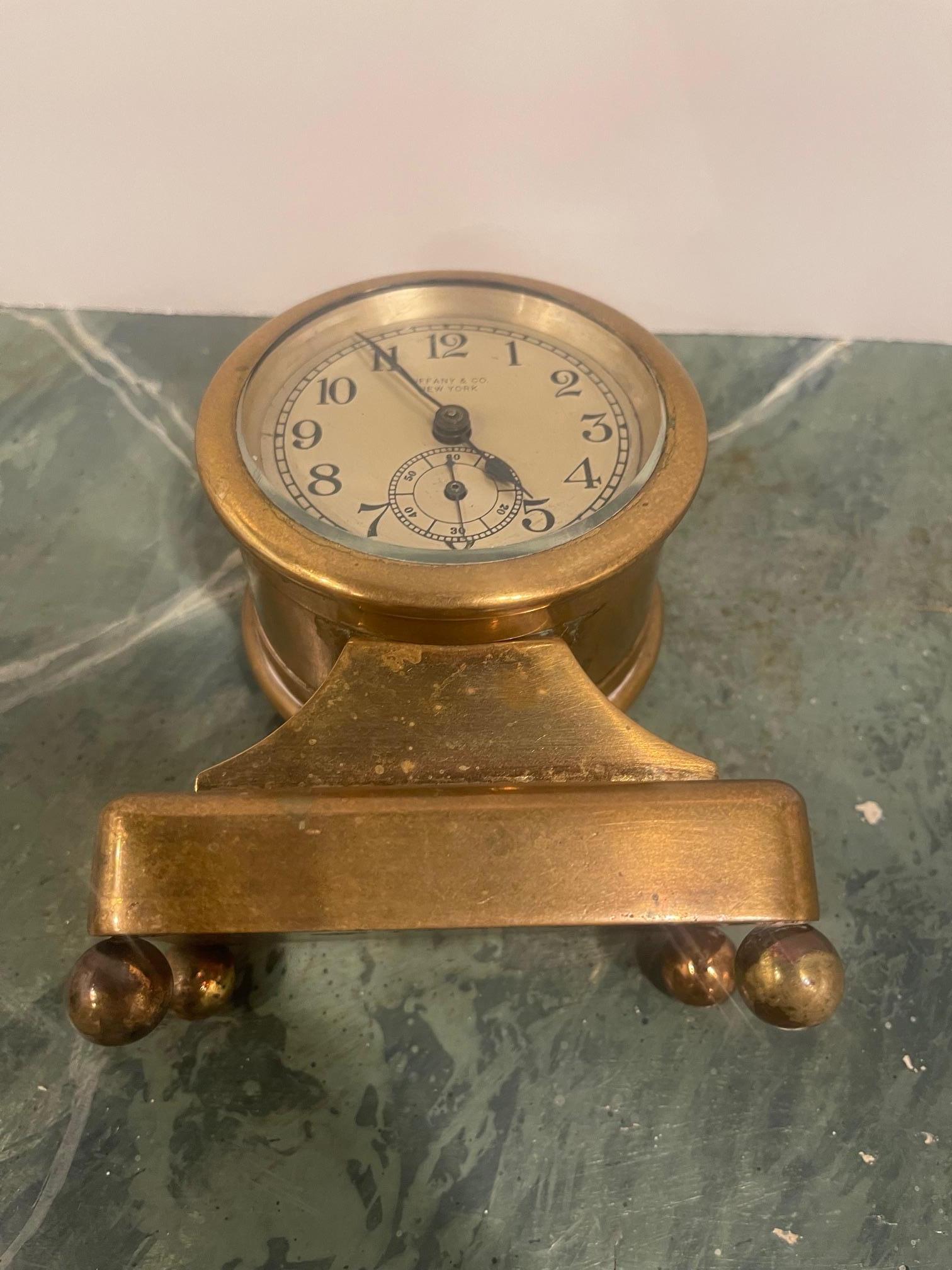 Tiffany & Co. Bronze Desk Clock, Early 20th century For Sale 3