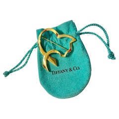 Tiffany & Co Brooch Paloma Picasso Collection 18K Yellow Gold Original Pouch