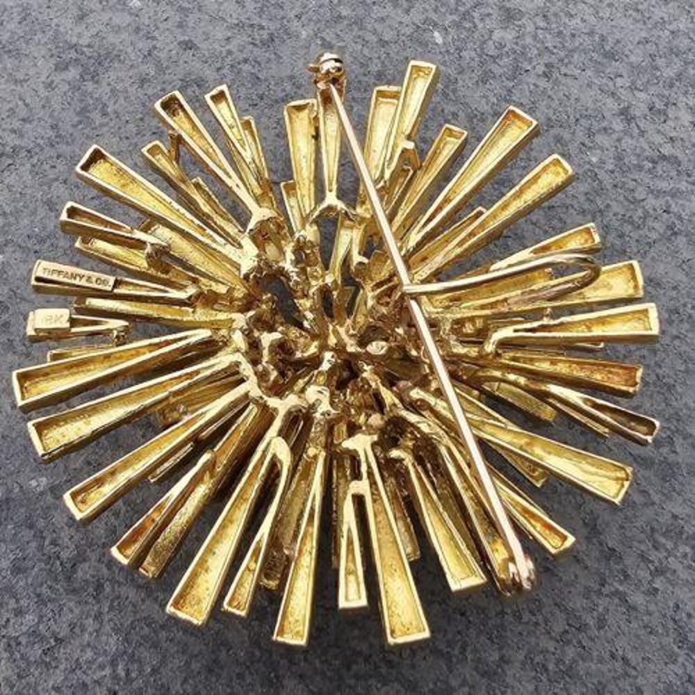 Women's Tiffany & Co. Brooch Pin Pendant Large 18k Gold Bursting Sputnik 2.5