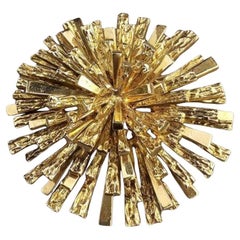 Tiffany & Co. Brooch Pin Pendant Large 18k Gold Bursting Sputnik 2.5" 86.5g