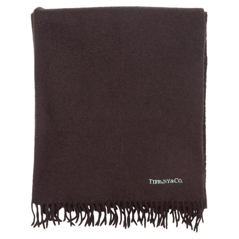 Tiffany & Co. Brown Cashmere Scarf For Sale