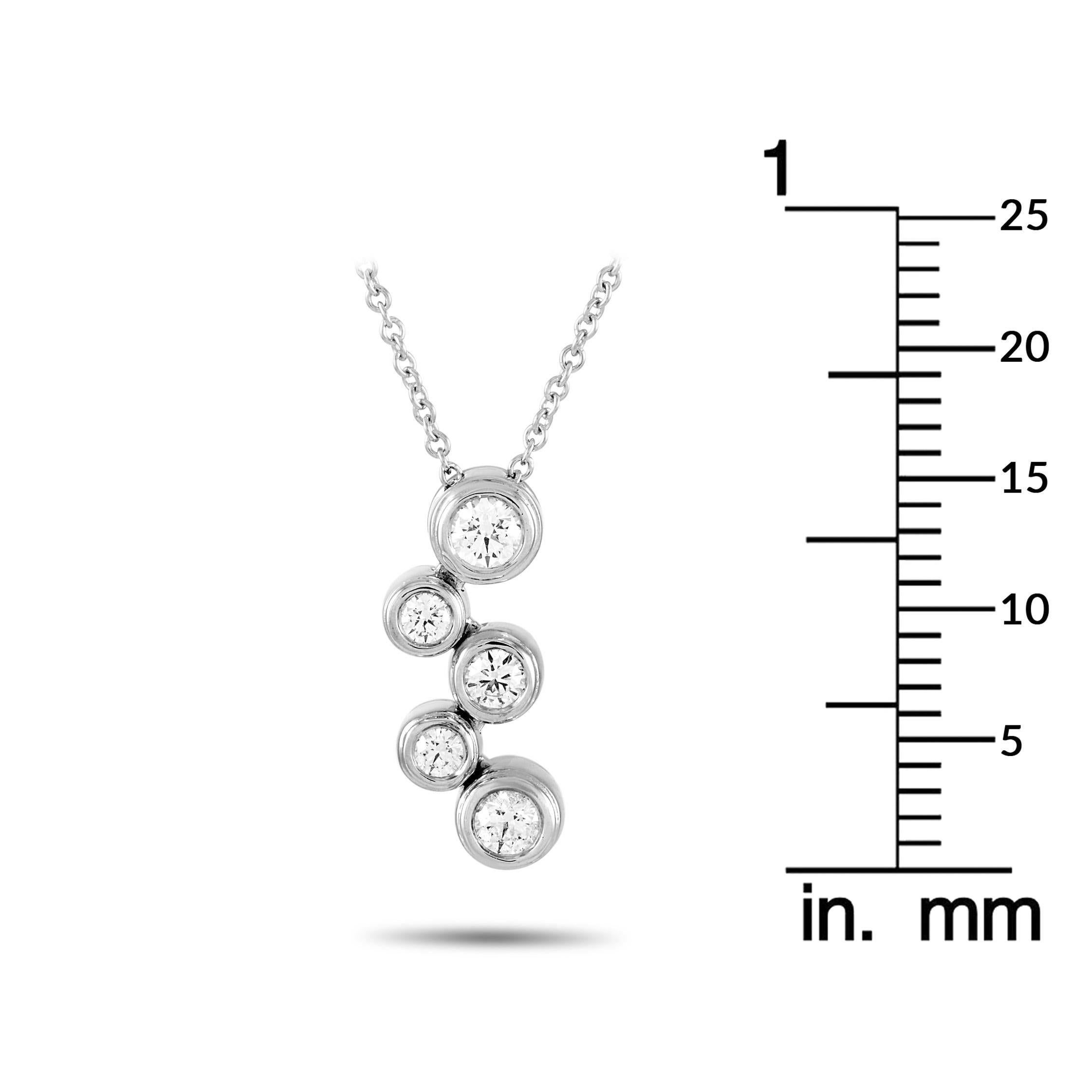 Women's Tiffany & Co. Bubble Platinum 0.50 Carat Diamond Pendant Necklace