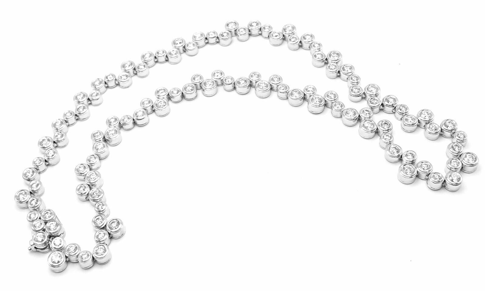 Brilliant Cut Tiffany & Co Bubbles 10ct Diamond Platinum Choker Necklace For Sale