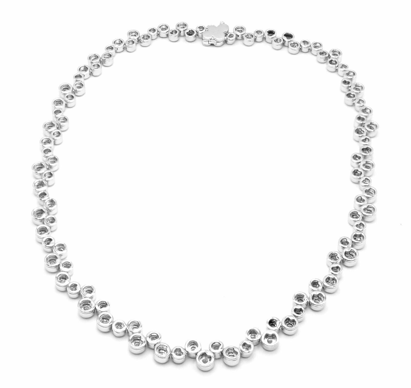 Tiffany & Co Bubbles 10ct Diamond Platinum Choker Necklace In Excellent Condition For Sale In Holland, PA