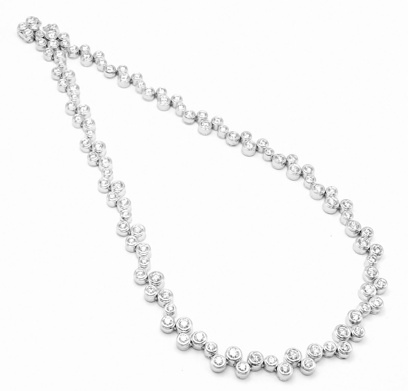 Tiffany & Co Bubbles 10ct Diamond Platinum Choker Necklace For Sale 1