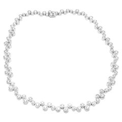 Tiffany & Co. Collana girocollo in platino con diamanti 10ct Bubbles