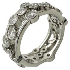 Anello a fascia con diamanti Tiffany & Co. in platino Collection'S