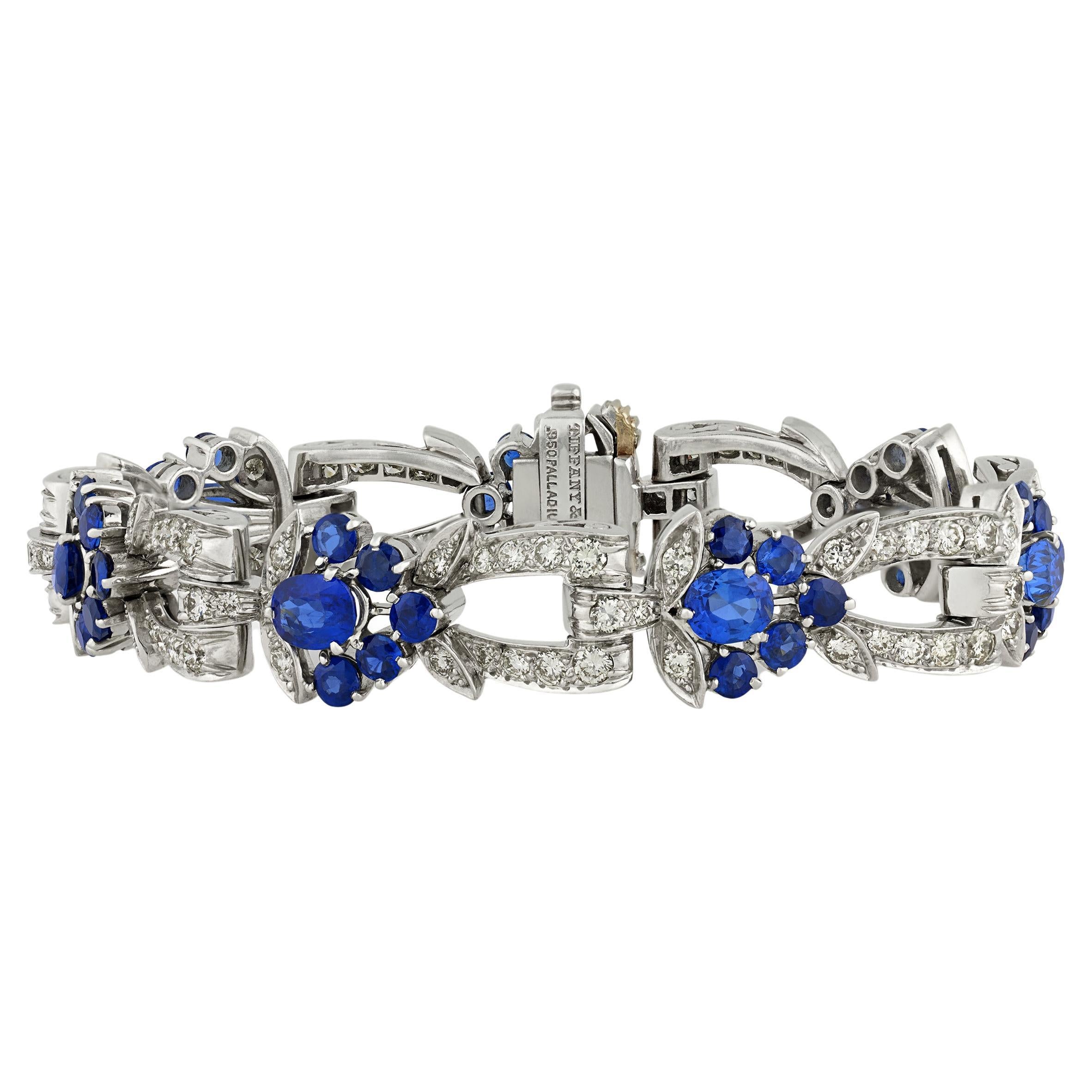 Tiffany & Co. Burma Sapphire Bracelet, 7.90 Carats For Sale