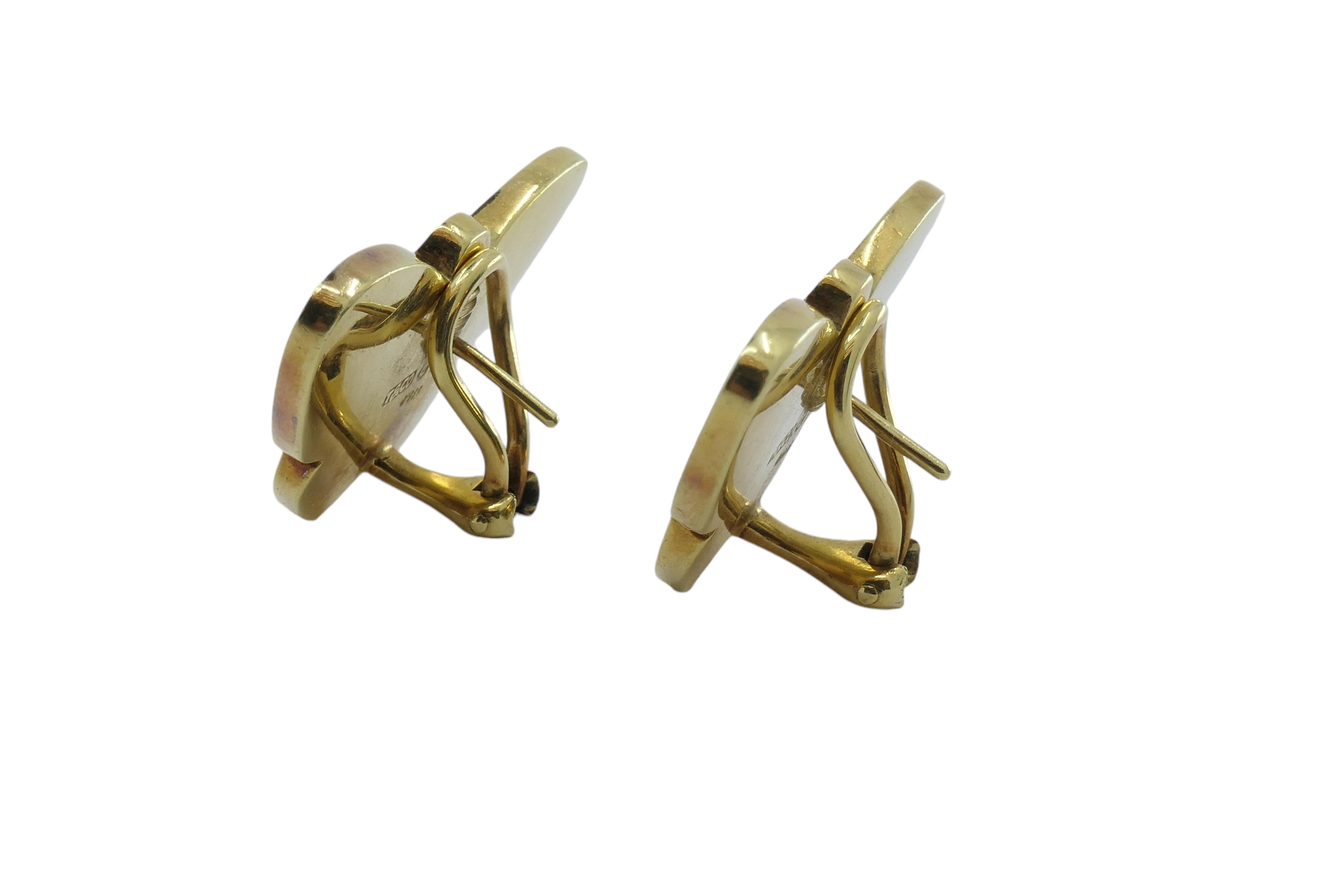 Tiffany & Co. Butterfly Earrings Angela Cummings 18k Gold Enamel 2