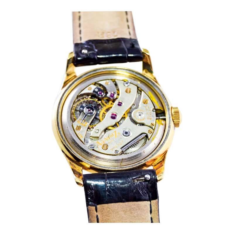 Tiffany & Co. von Agassiz 14Kt. Massivgold-Art-déco-Uhr, handgefertigt, 1940er Jahre im Angebot 7