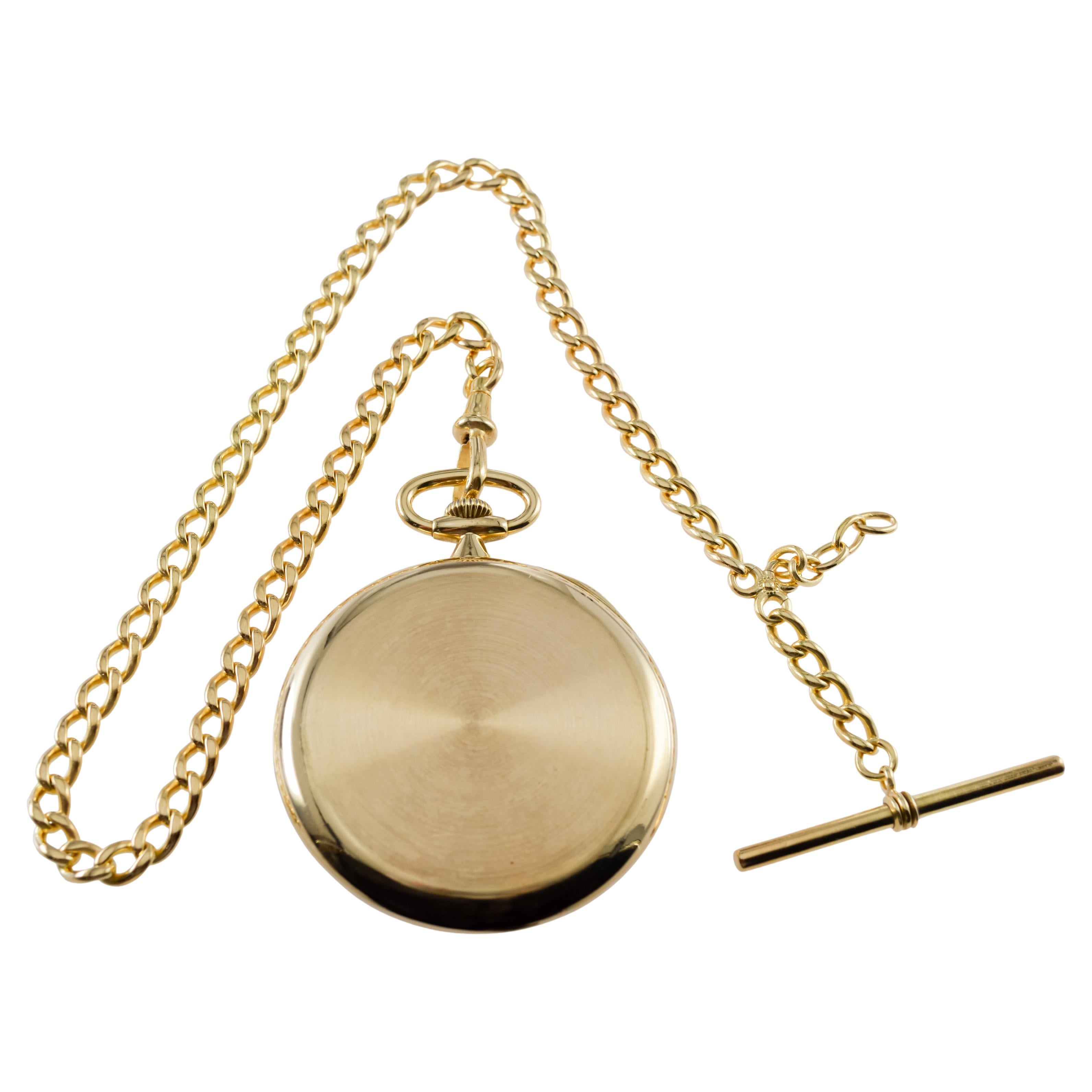 FACTORY / HOUSE: Agassiz for Tiffany & co. 
STYLE / REFERENCE: Art Deco Open Faced 
METAL / MATERIAL: 18Kt Solid Yellow Gold
CIRCA / YEAR: 1920's
DIMENSIONS / SIZE: Diameter 45mm
MOVEMENT / CALIBER: Manual Winding / 21 Jewels / Caliber High Grade