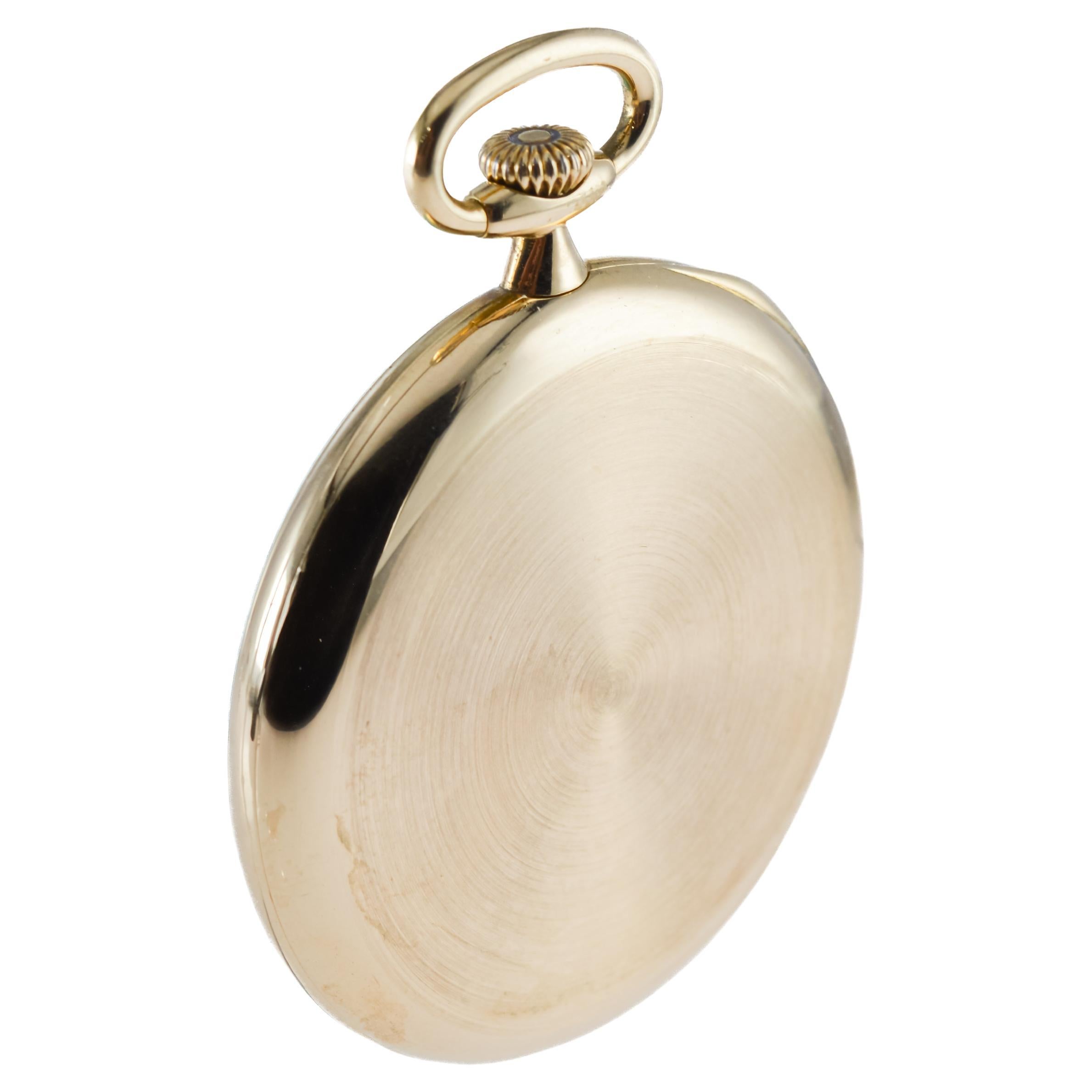 Tiffany & Co. by Agassiz 18Kt Solid Gold Art Deco Pocket Watch circa 1920's 4