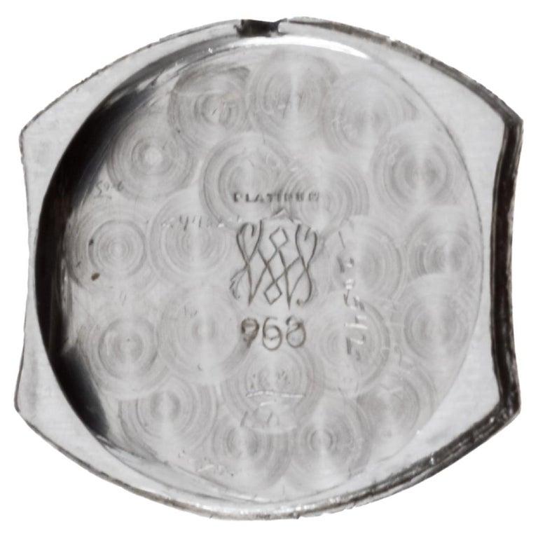 Tiffany & Co. von Agassiz Platin Damen Art Deco Uhr 1920er Jahre Zifferblatt von Stern im Angebot 11