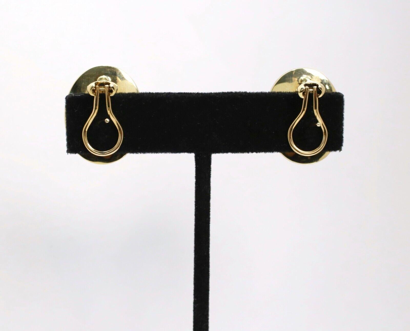 Tiffany & Co. by Angela Cummings 18k Yellow Gold Mother of Pearl Earrings, 16.9g In Excellent Condition For Sale In Providence, RI