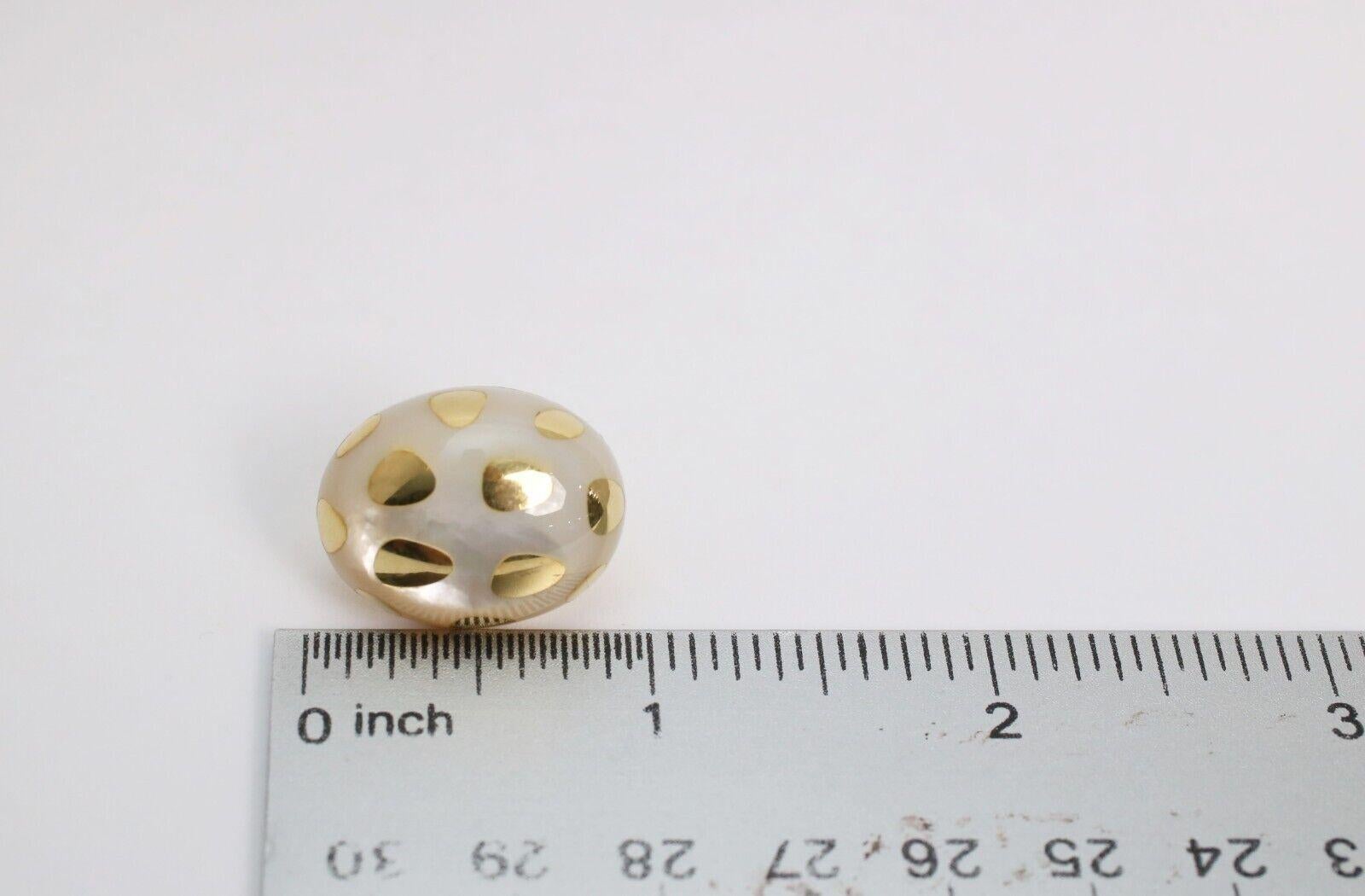 Tiffany & Co. by Angela Cummings 18k Yellow Gold Mother of Pearl Earrings, 16.9g For Sale 1