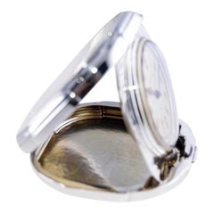 Tiffany & Co. by Concord Sterling Silver Art Deco Hand Hammered 8 Day Clock 1930