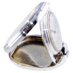 Tiffany & Co. by Concord Sterling Silver Art Deco Hand Hammered 8 Day Clock 1930