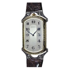 Tiffany & Co. by Doxa Oversized 14Kt. Solid Gold Oversized Wristwatch circa 1930