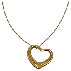Tiffany & Co. by Elsa Peretti 18K Gold Large Open Heart Necklace
