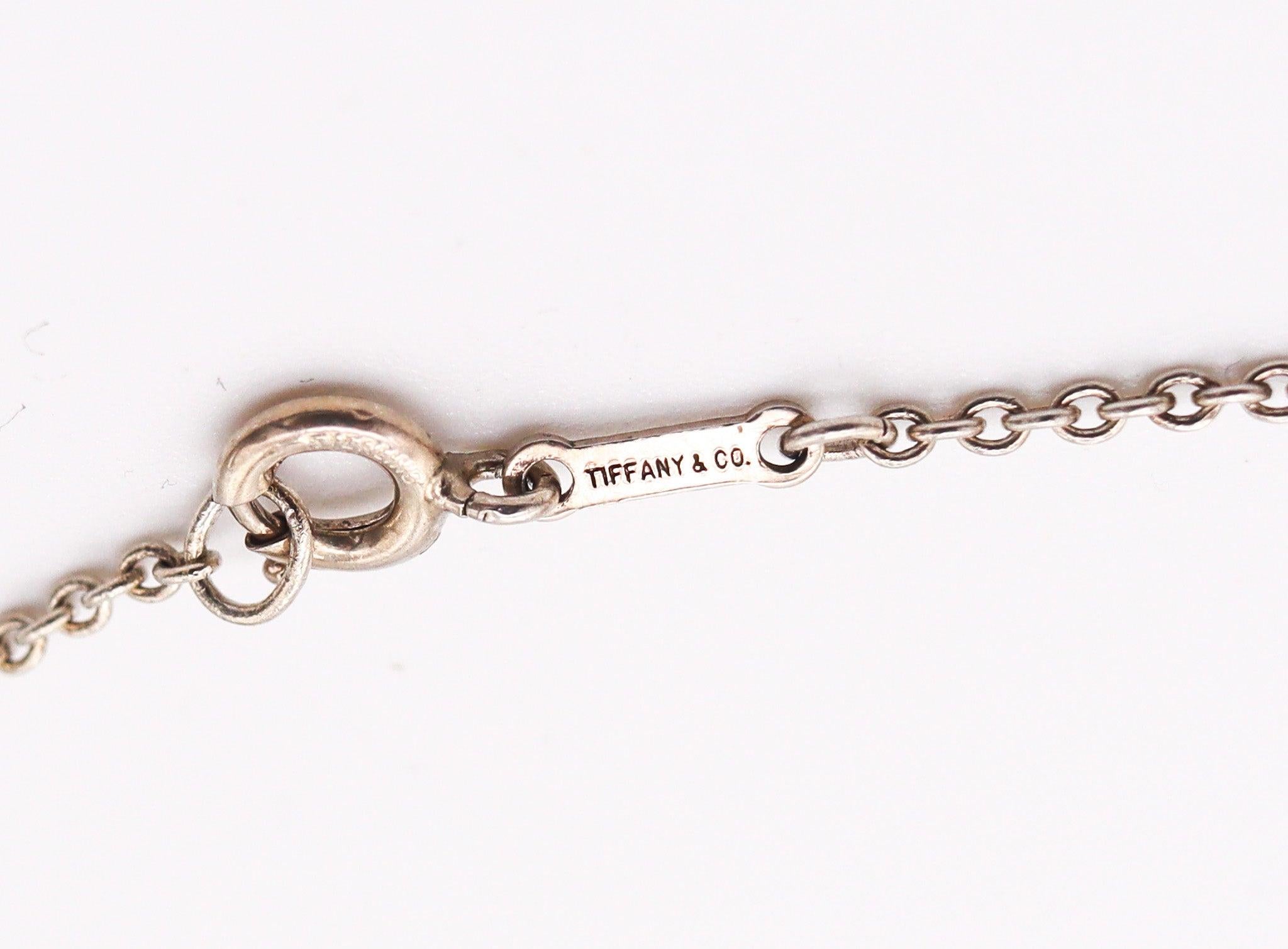 TIFFANY & CO. By Elsa Peretti Freeform Bottle With Lid Necklace in 925 Sterling In Excellent Condition In Miami, FL