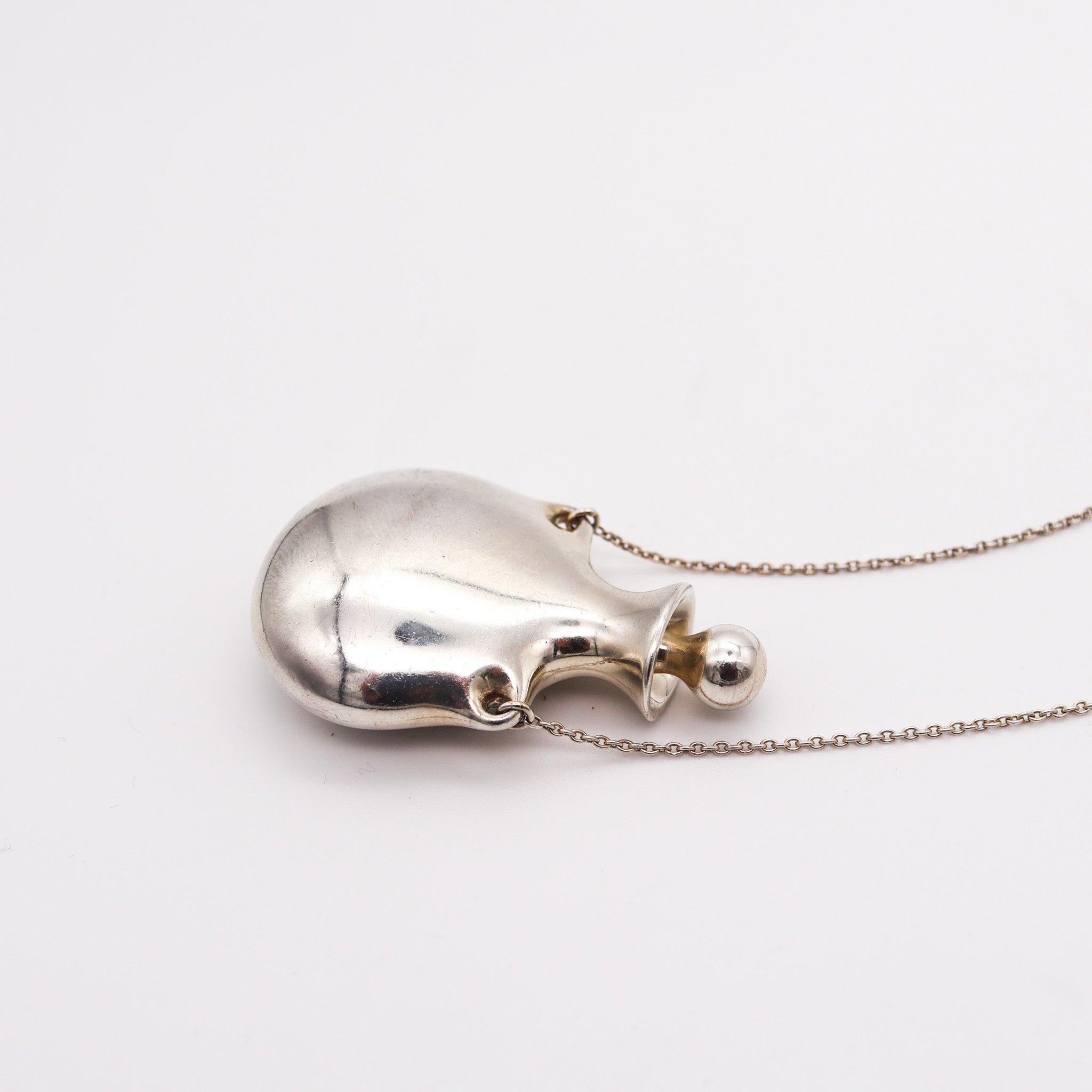 Women's TIFFANY & CO. By Elsa Peretti Freeform Bottle With Lid Necklace in 925 Sterling