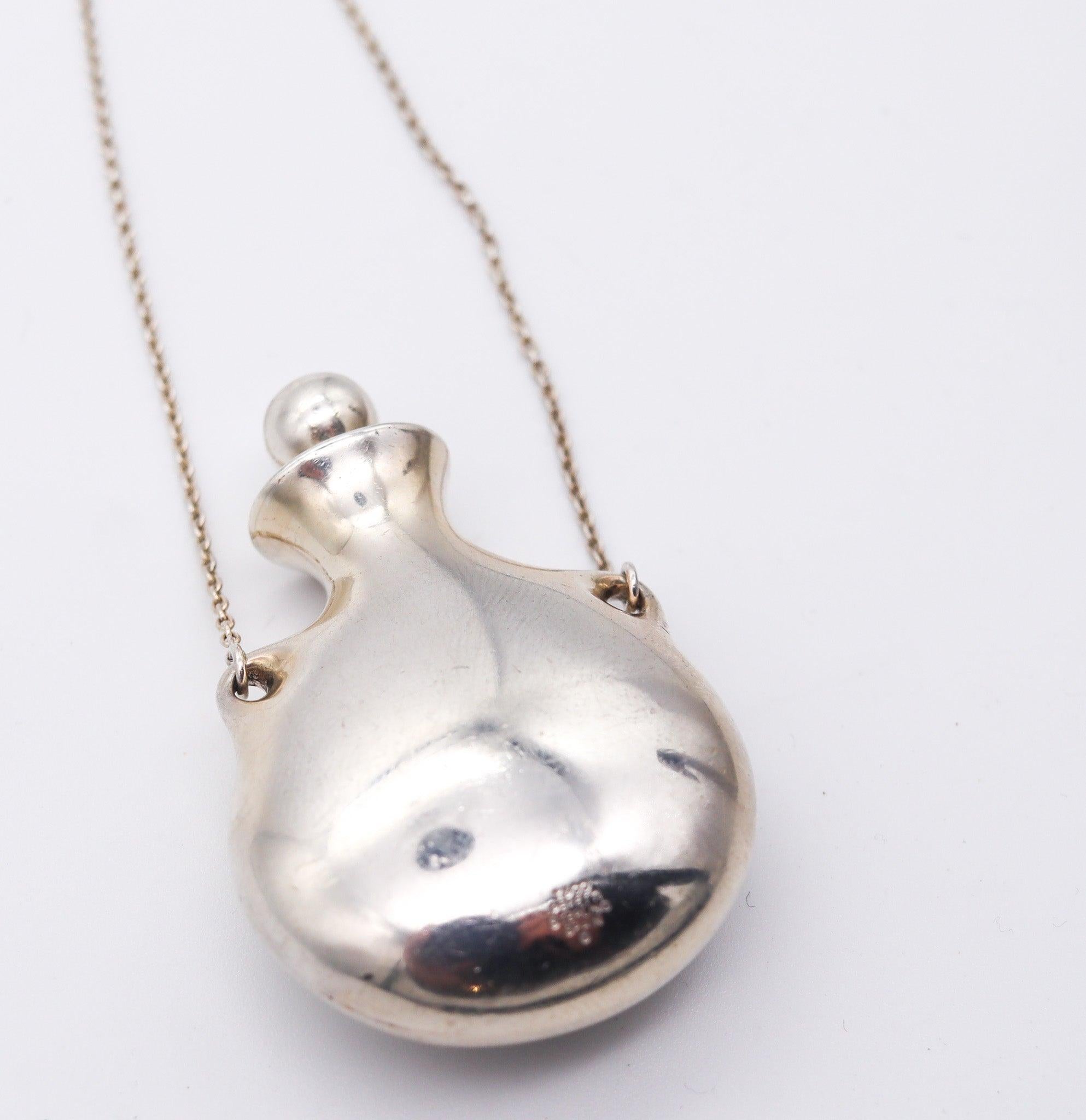 TIFFANY & CO. By Elsa Peretti Freeform Bottle With Lid Necklace in 925 Sterling 1